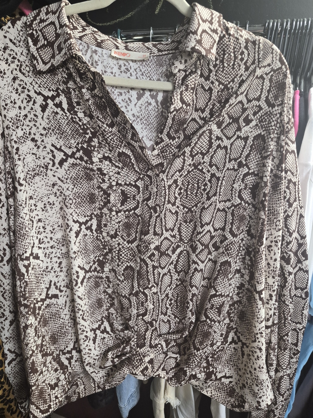 Intimo Brown Snake-Print Reptile Shirt